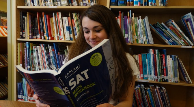 Junior, Kayla Kuppertz, studies for the SATs