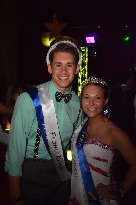 Prom King, Jarrett Johnson, and Prom Queen, Hailey Burt, 2015