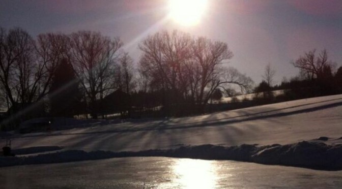 Snowy scene near EHS