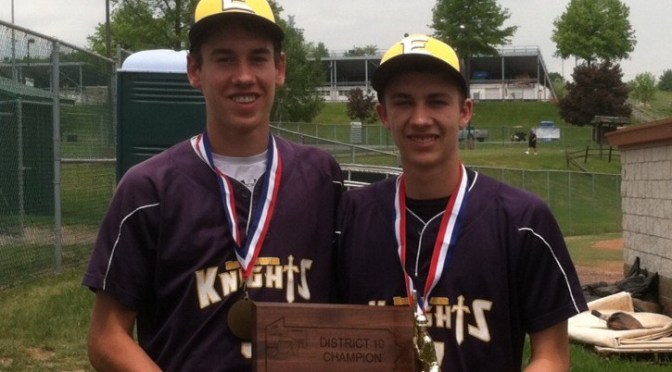 EHS baseball team working hard in the preseason. Pictured: Jake Harvey and Ben Harvey