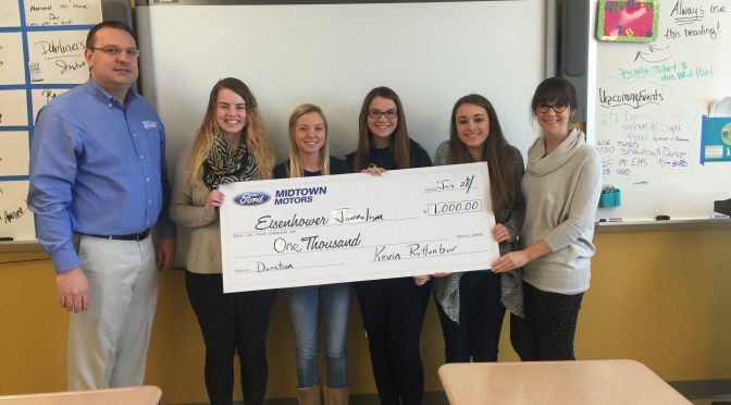 Eisenhower Journalism Goes Further to Win $1,000 for Organization