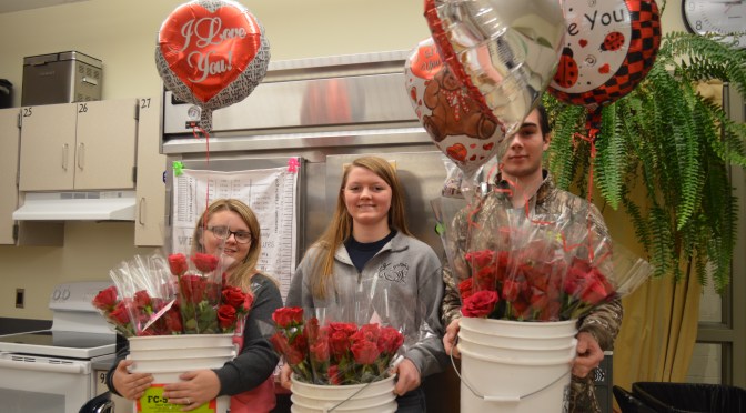 EHS prom committee is working hard to create the best 2016 prom! Pictured: Juniors Alyssa, Sabrina, and Aaron.